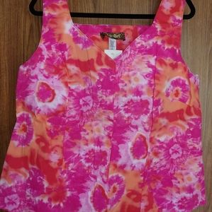 Ashley Stewart's Floral Stretch Top Size 20 NWT